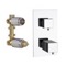 Thermostatic Tub and Shower Faucet Set with Handheld and Rain Shower Head