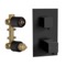 Matte Black Thermostatic Tub and Shower Faucet Set with Handheld