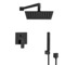Matte Black Rain Shower System with Handheld, Rain Shower Head, Shower Faucet Set
