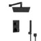 Matte Black Thermostatic Shower System with Handheld, Rain Shower Head, Shower Faucet Set