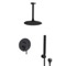 Matte Black Ceiling Rain Shower System with Handheld, Rainfall Shower Head, Shower Faucet Set