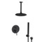 Matte Black Ceiling Rain Shower System with Handheld, Rainfall Shower Head, Shower Faucet Set