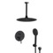 Matte Black Ceiling Rain Shower System with Handheld, Rainfall Shower Head, Shower Faucet Set