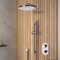 Thermostatic Rain Shower System with Handheld, Rain Shower Head, Shower Faucet Set