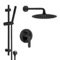 Matte Black Rain Shower System with Handheld, Rain Shower Head, Shower Faucet Set