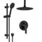 Matte Black Ceiling Rain Shower System with Handheld, Rainfall Shower Head, Shower Faucet Set