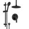 Matte Black Ceiling Rain Shower System with Handheld, Rainfall Shower Head, Shower Faucet Set
