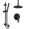 Matte Black Ceiling Rain Shower System with Handheld, Rainfall Shower Head, Shower Faucet Set
