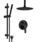 Matte Black Ceiling Rain Shower System with Handheld, Rainfall Shower Head, Shower Faucet Set