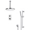 Thermostatic Ceiling Rain Shower System with Handheld, Rain Shower Head, Shower Faucet Set