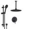 Matte Black Ceiling Rain Shower System with Handheld, Rainfall Shower Head, Shower Faucet Set