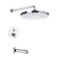 Thermostatic Tub and Shower Faucet Set with Rain Shower Head