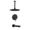 Matte Black Ceiling Tub and Shower Faucet Set