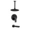 Matte Black Ceiling Tub and Shower Faucet Set