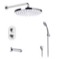 Thermostatic Tub and Shower Faucet Set with Handheld and Rain Shower Head