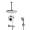 Tub and Shower Faucet Set with Handheld and Ceiling Rain Shower Head