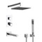 Thermostatic Tub and Shower Faucet Set with Handheld and Rain Shower Head