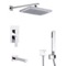 Tub and Shower Faucet Set with Handheld and Rain Shower Head