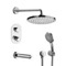 Thermostatic Tub and Shower Faucet Set with Handheld and Rain Shower Head