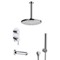 Tub and Shower Faucet Set with Handheld and Ceiling Rain Shower Head