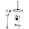 Tub and Shower Faucet Set with Handheld and Ceiling Rain Shower Head