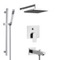 Tub and Shower Faucet Set with Handheld and Rain Shower Head