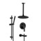 Black Ceiling Tub and Shower Faucet Set with Handheld
