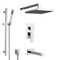 Tub and Shower Faucet Set with Handheld and Rain Shower Head