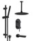 Black Ceiling Tub and Shower Faucet Set with Handheld