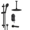 Black Ceiling Tub and Shower Faucet Set with Handheld