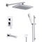 Tub and Shower Faucet Set with Handheld and Rain Shower Head
