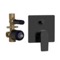 Matte Black Wall Mounted Diverter, Rough-In Valve Included