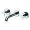 Chrome Wall Mounted Widespread Bathroom Faucet