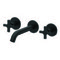 Matte Black Wall Mounted Widespread Bathroom Faucet