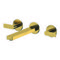 Brushed Gold Wall Mounted Widespread Bathroom Faucet