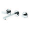 Chrome Wall Mounted Widespread Bathroom Faucet