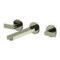 Brushed Nickel Wall Mounted Widespread Bathroom Faucet