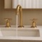 Brushed Gold Widespread Bathroom Faucet