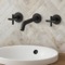 Matte Black Wall Mounted Widespread Bathroom Faucet