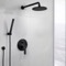 Matte Black Rain Shower System with Handheld, Rain Shower Head, Shower Faucet Set