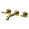 Brushed Gold Wall Mounted Widespread Bathroom Faucet