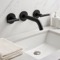 Matte Black Wall Mounted Widespread Bathroom Faucet