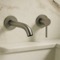 Brushed Nickel Single Handle Wall Mounted Bathroom Faucet