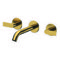 Brushed Gold Wall Mounted Widespread Bathroom Faucet
