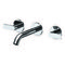 Chrome Wall Mounted Widespread Bathroom Faucet