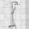 Chrome Thermostatic Exposed Pipe Shower System with 8 Inch Rain Shower Head and Hand Shower