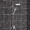 Chrome Exposed Pipe Shower System with 8 Inch Rain Shower Head and Hand Shower