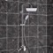 Chrome Exposed Pipe Shower System with 8 Inch Rain Shower Head and Hand Shower
