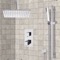 Thermostatic Ceiling Rain Shower System with Handheld, Rain Shower Head, Shower Faucet Set