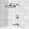 Thermostatic Tub and Shower Faucet Set with Rain Shower Head